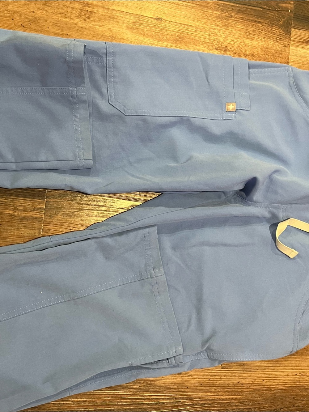 Figs Women's Light Blue Straight Leg Scrub Pants
